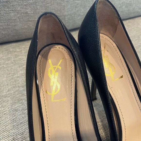 YSL Embossed Leather Double Platform Pumps - Picture 9 of 11